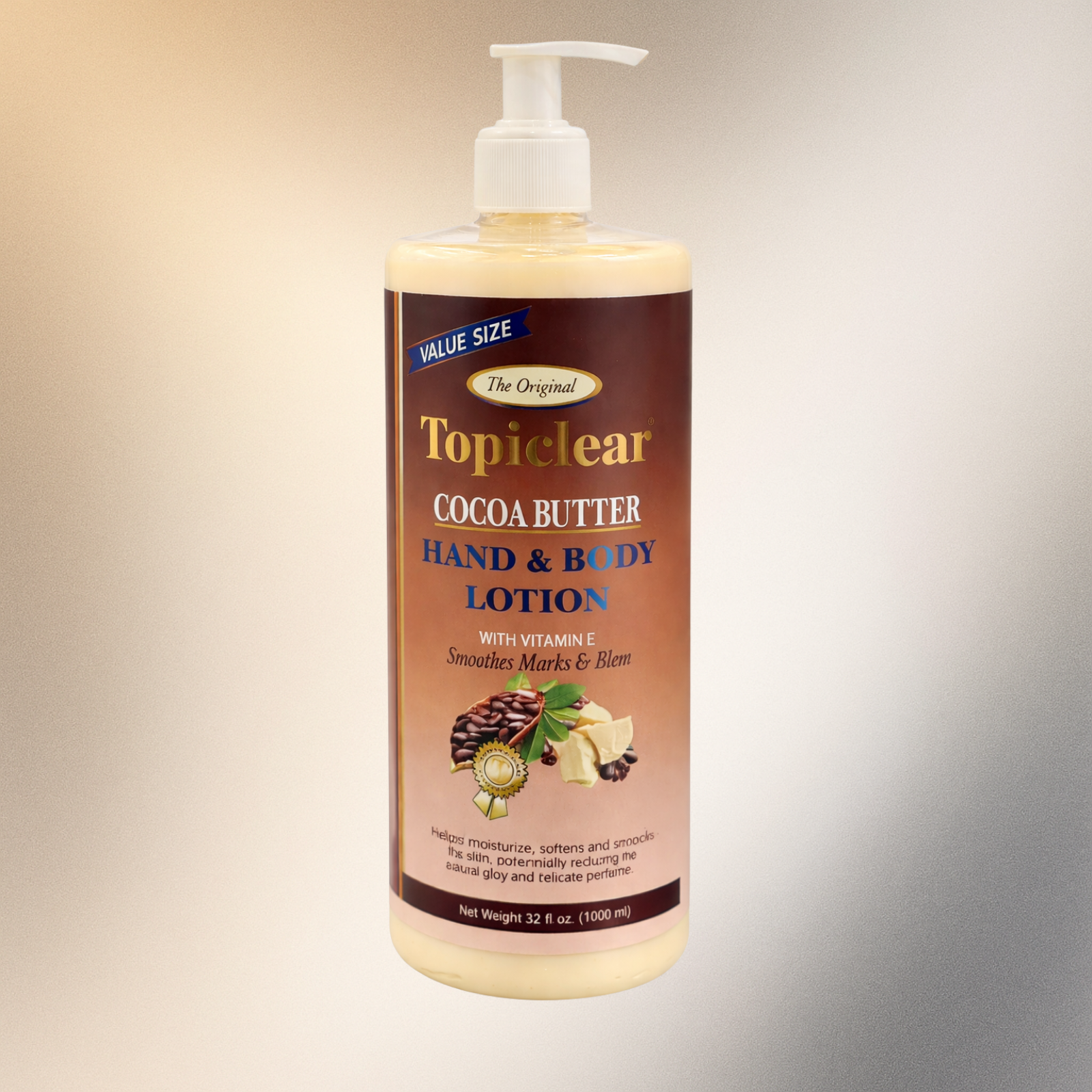 Topiclear Cocoa Butter Hand & Body Lotion – 32 OZ 1100 Ml - Premium Beauty Product