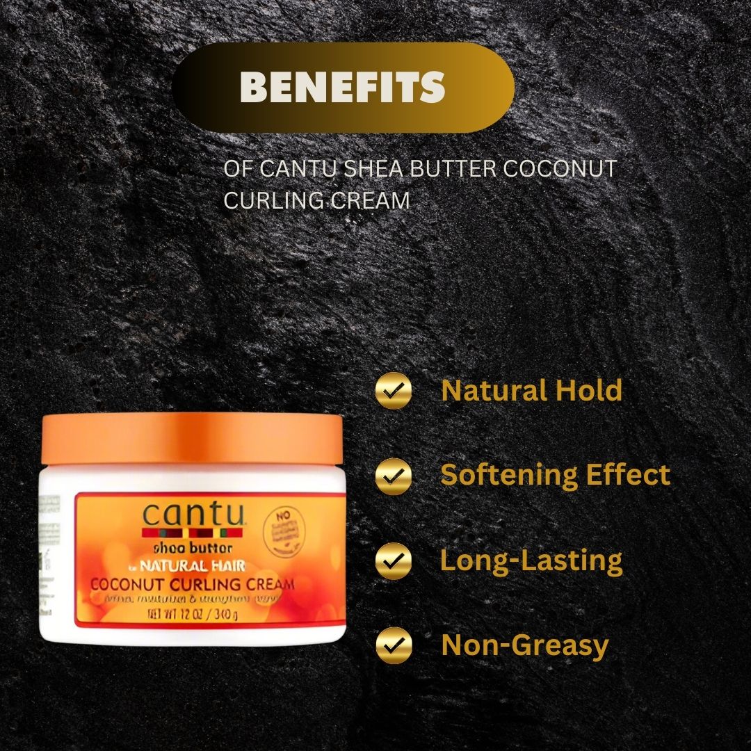Cantu Shea Butter Coconut Curling Cream 12 Oz - Premium Beauty Product