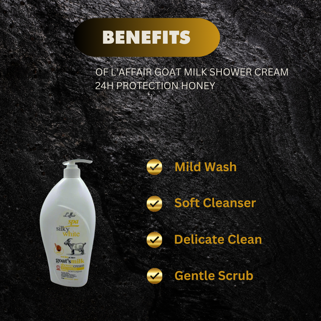 Laffair Goat Milk Shower Cream 24H Protection 3X Moisturizin - Premium Beauty Product
