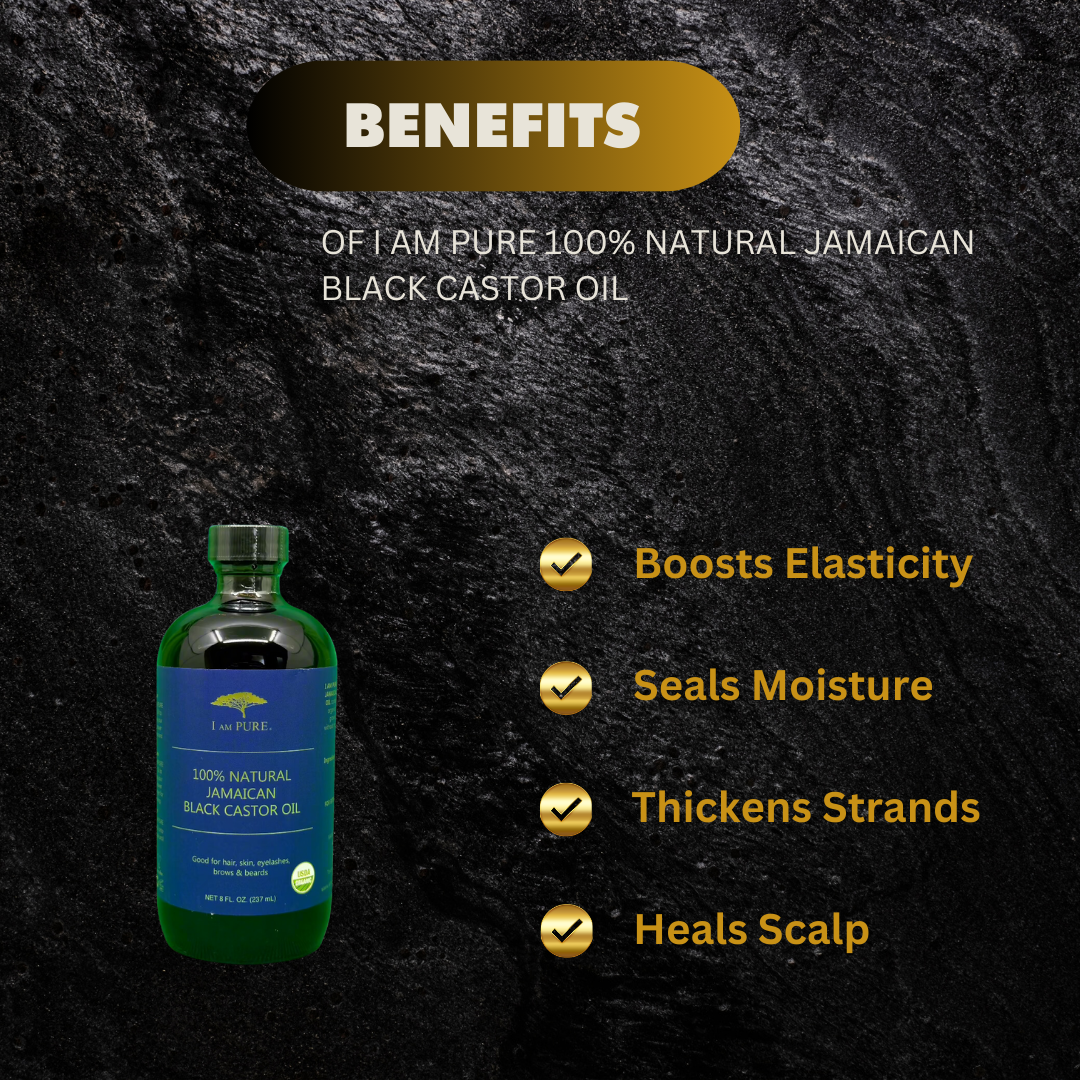 I Am Pure 100 Natural Jamaican Black Castor Oil 8 Oz - Premium Beauty Product