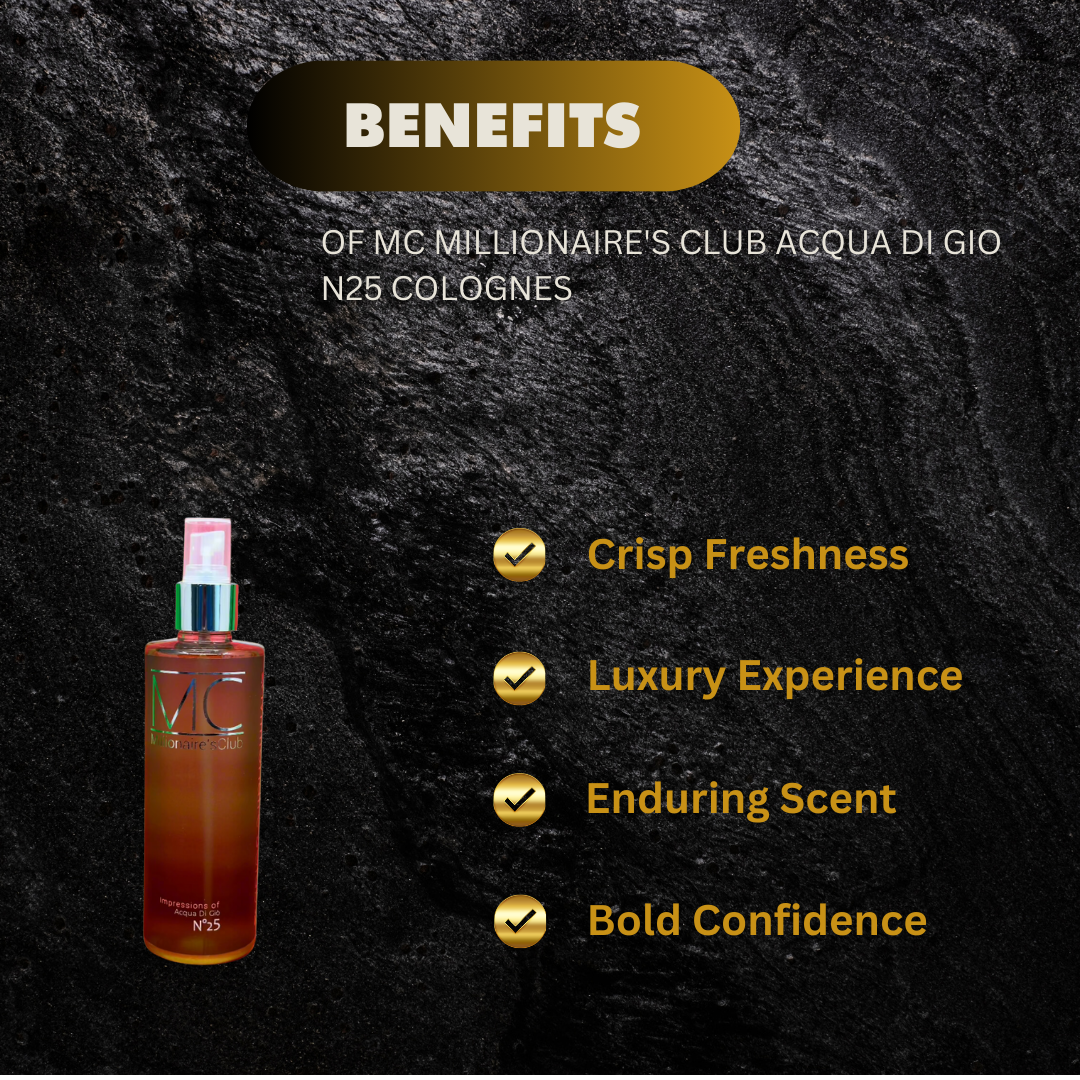 Mc Millionaires Club Acqua Di Gio Colognes 250 Ml - Premium Beauty Product