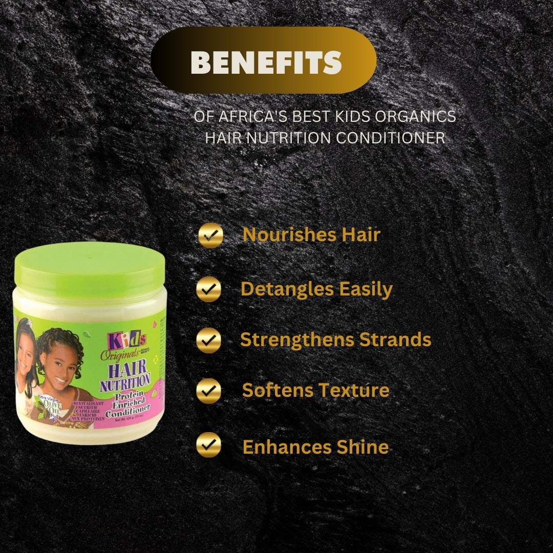 Africas Best Kids Organics Hair Nutrition Conditioner 15 Oz - Premium Beauty Product