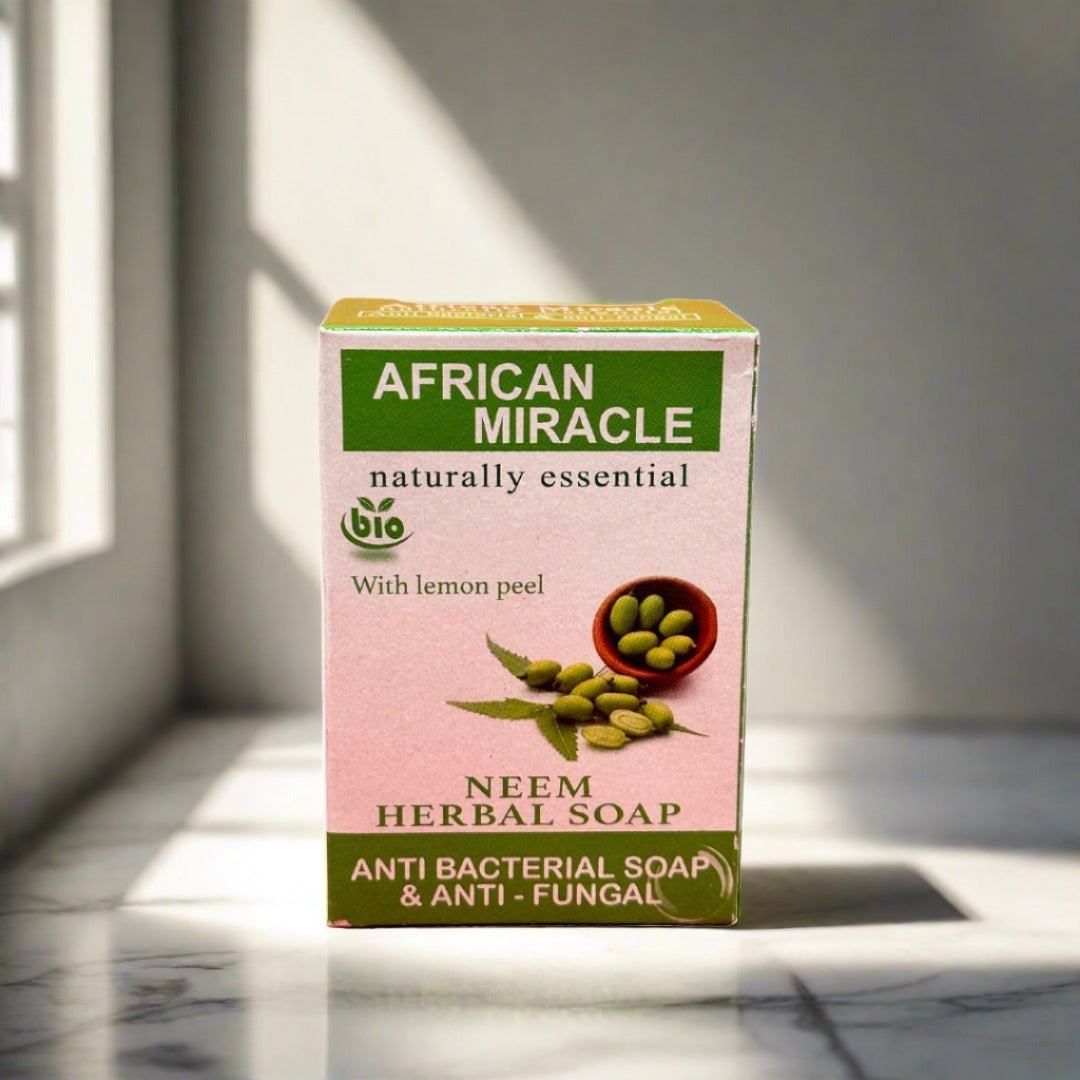 African Miracle Natural Neem Herbal Soap 200g - Premium Beauty Product