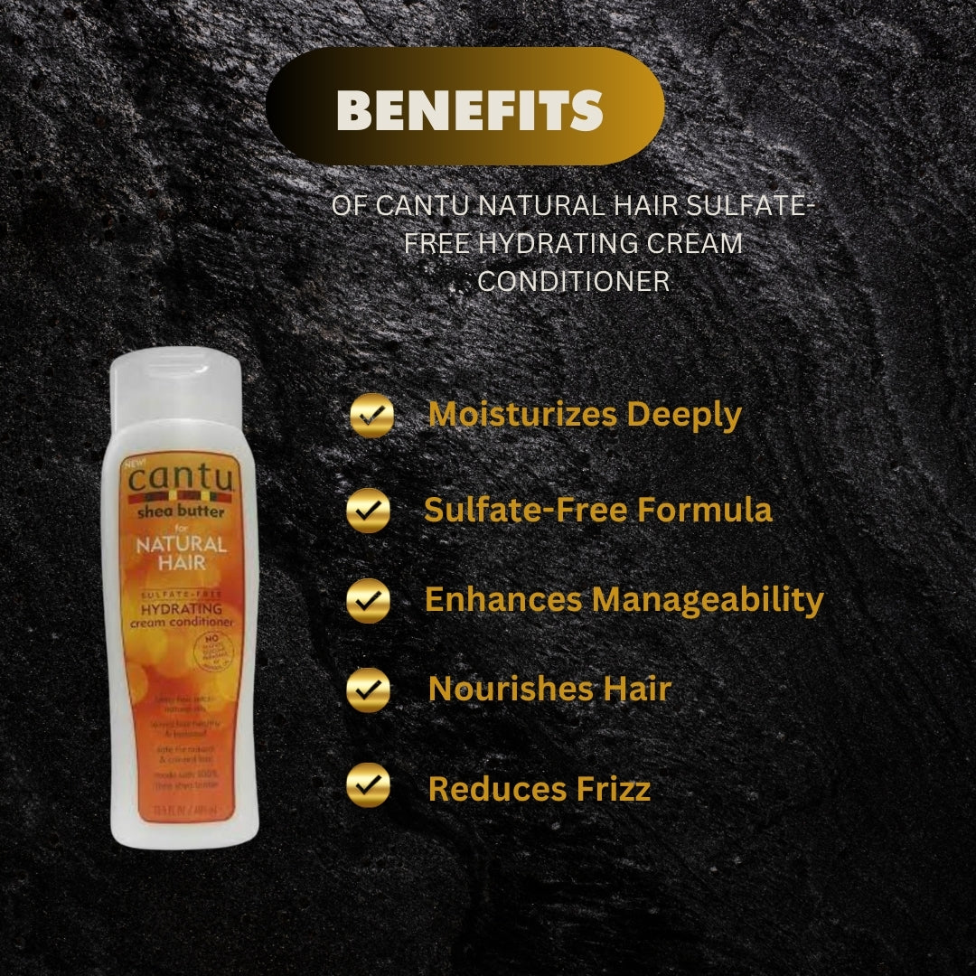 Cantu Natural Hair Sulfate Free Hydrating Cream Conditioner  - Premium Beauty Product