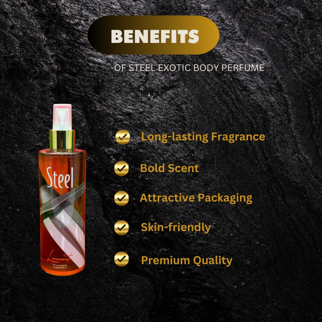 Steel Exotic Body Perfume 250 Ml - Premium Beauty Product