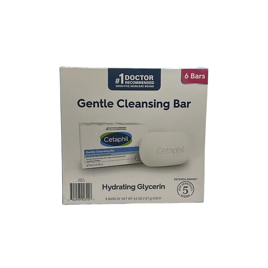 Cetaphil Gentle Cleansing Moisturizes Bar 6 Pack 4.5 Oz Each - Premium Beauty Product