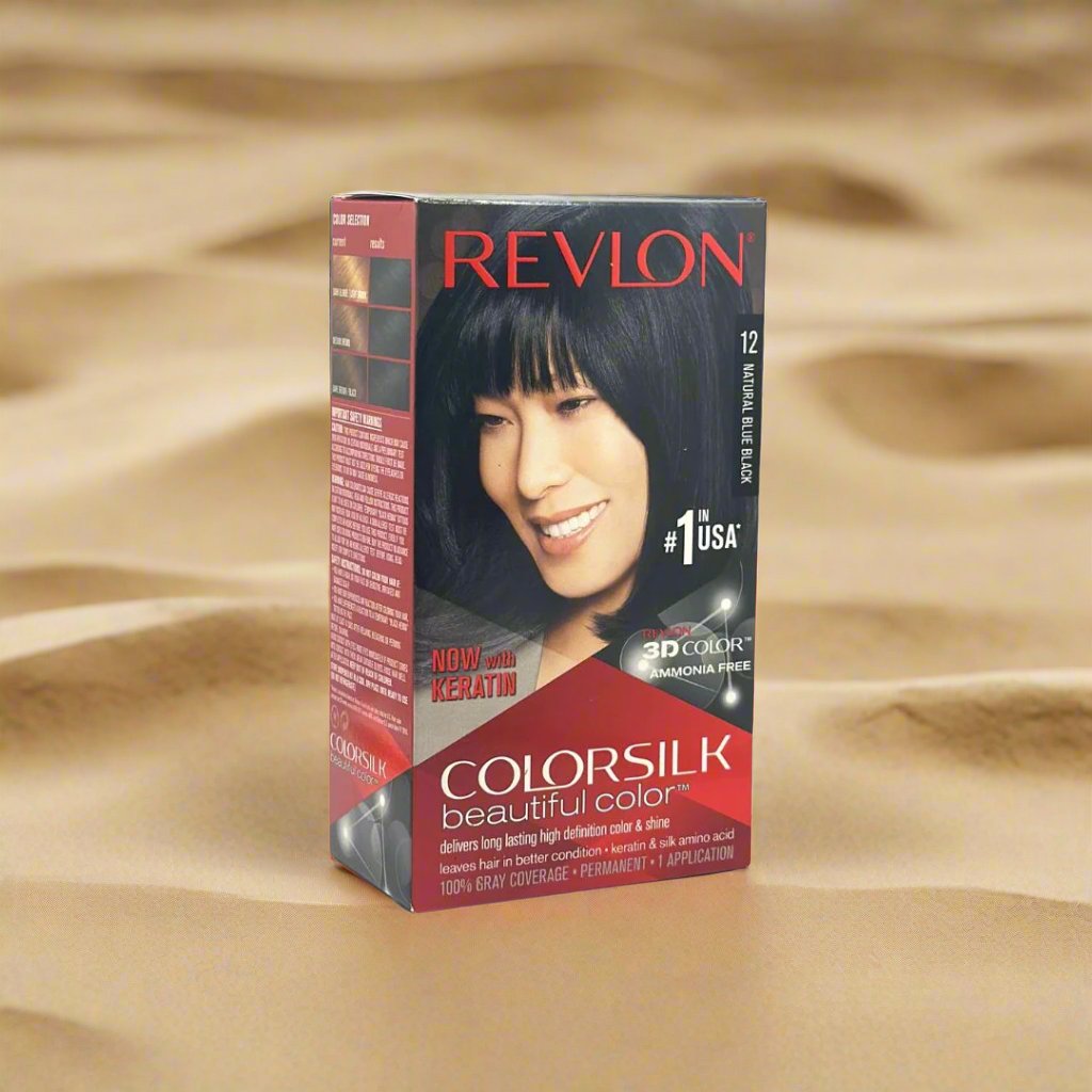 Revlon 3D color Gel Colorsilk- Natural Blue Black N12 8oz - Premium Beauty Product