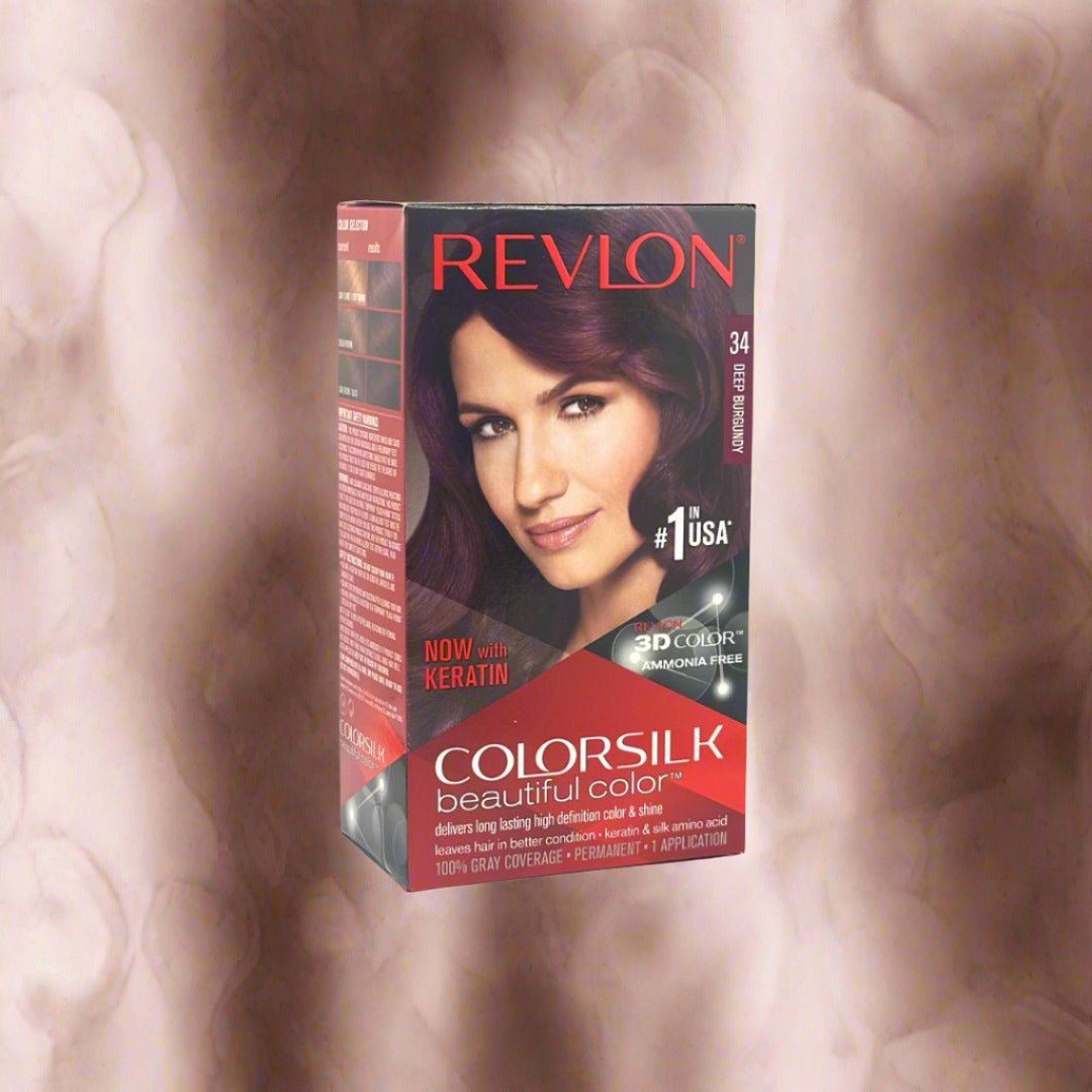 Revlon ColorSilk Hair Color, [34] Deep Burgundy 1 - Premium Beauty Product