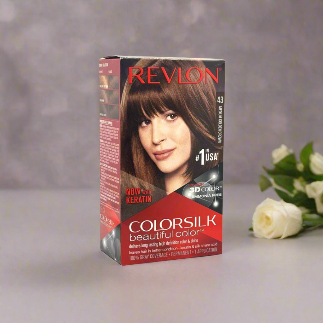 Revlon ColorSilk Beautiful Permanent Hair Color, 43 Medium G - Premium Beauty Product