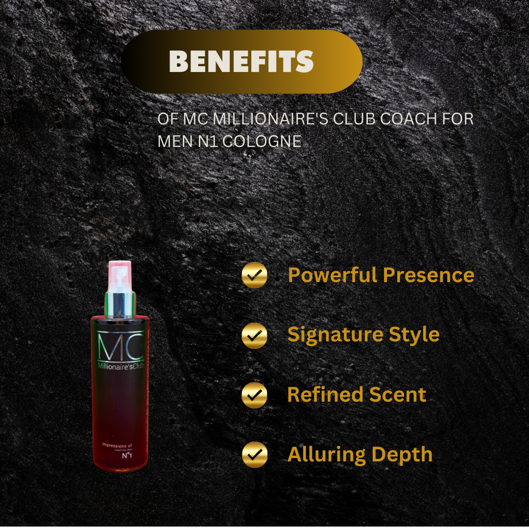 Mc Millionaires Club Coach For Men Cologne 250 Ml - Premium Beauty Product
