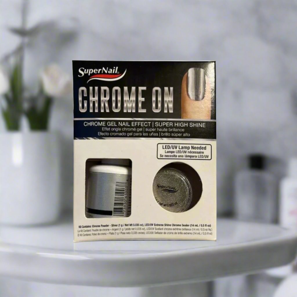 SuperNail - Chrome On - Silver Gel Nail Effect Kit 14ml | 0. - Premium Beauty Product