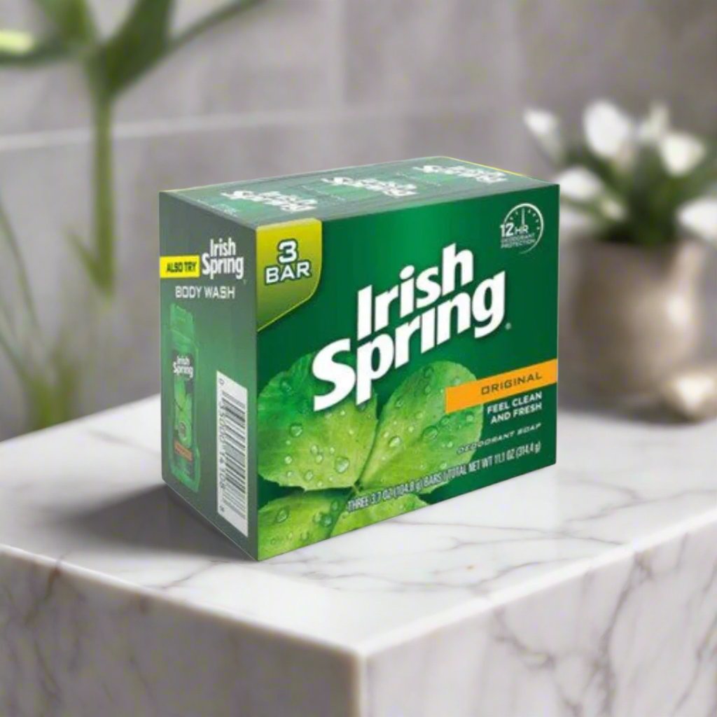 Irish Spring Original Deodorant Bar Soap 3.75 oz- 3 Pack Bar - Premium Beauty Product