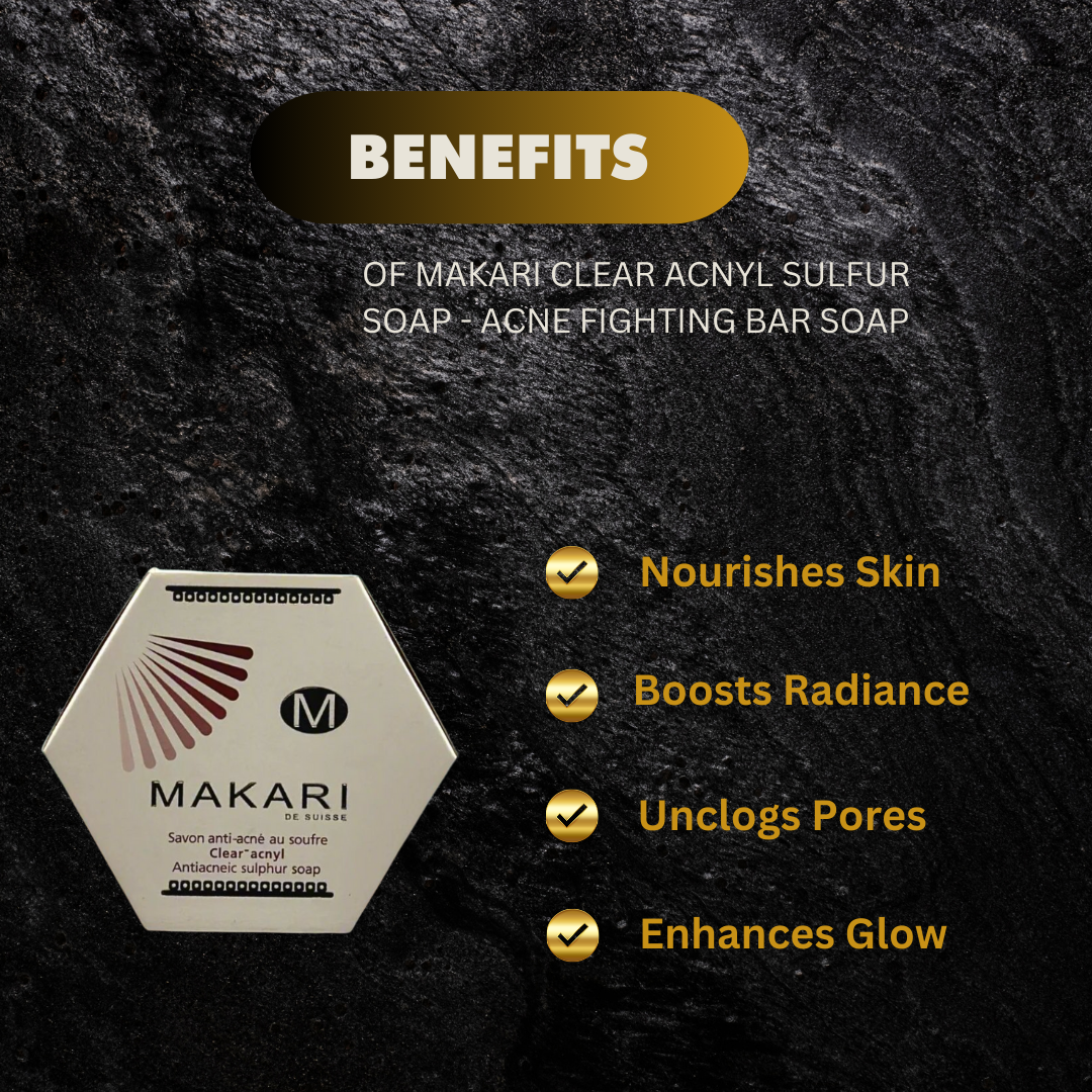 Makari Clear Acnyl Sulfur Soap 7 0Oz Acne Fighting Bar Soap - Premium Beauty Product