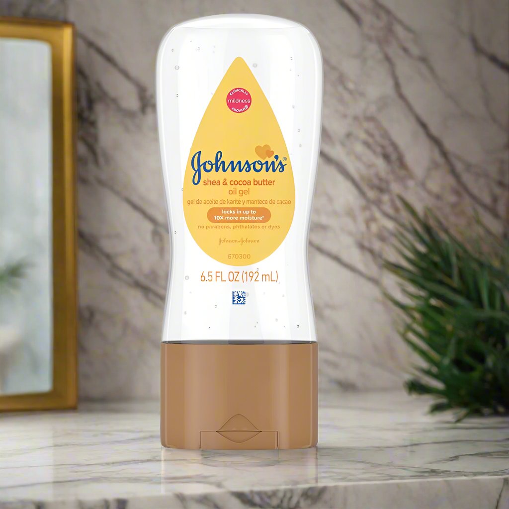 Johnson's Baby oil Gel Shea & Cocoa Butter 6.5 oz #02065 - Premium Beauty Product