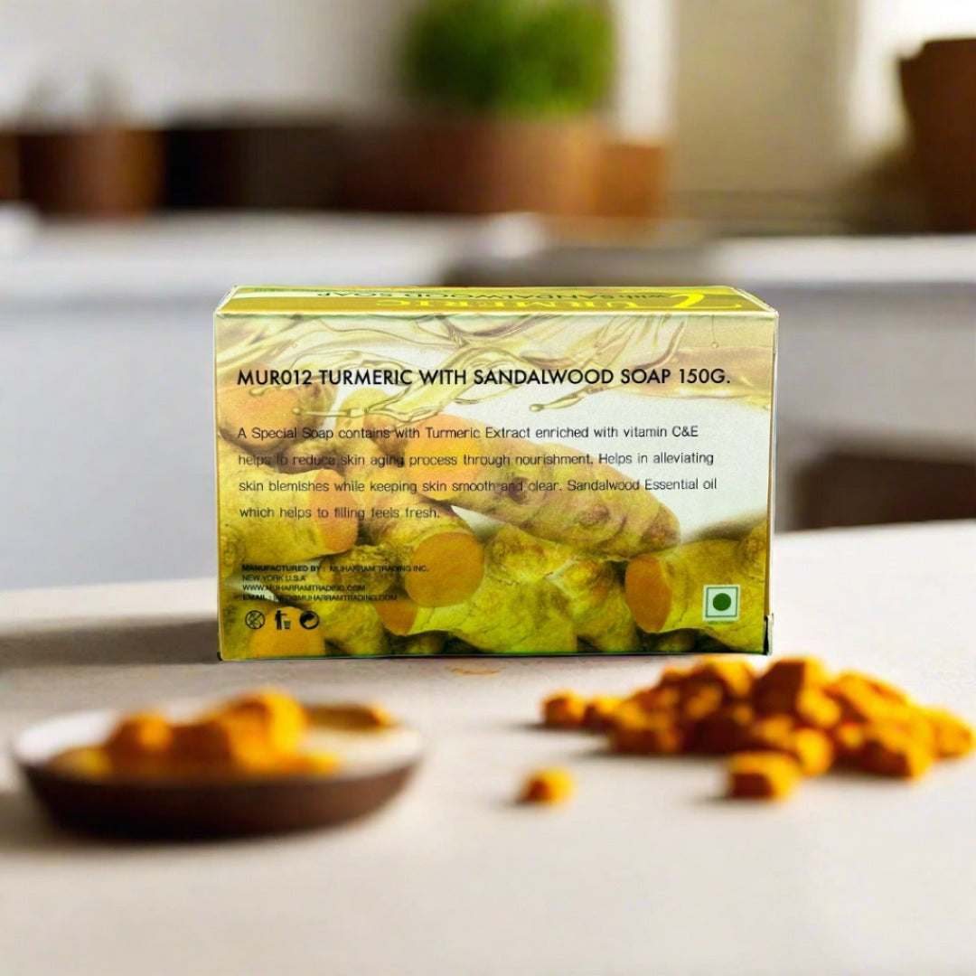 Turmeric With Sandalwood Soap 150G - Premium Beauty Product
