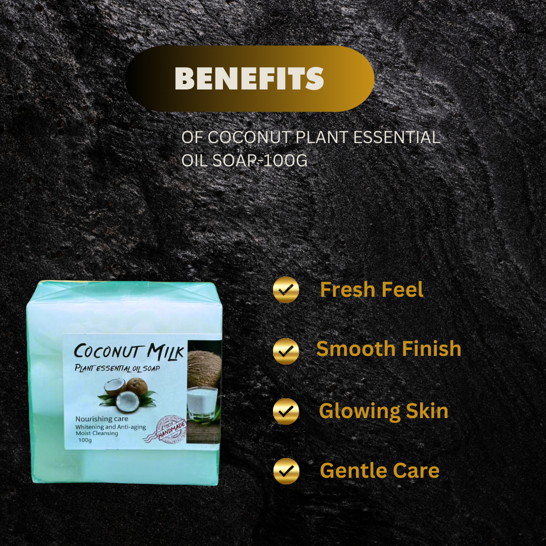 Coconut Plant Essential Oil Soap 100G - Premium Beauty Product
