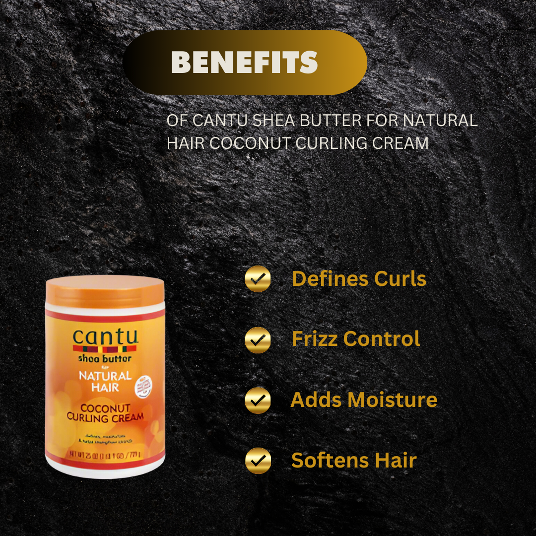 Cantu Shea Butter For Natural Hair Coconut Curling Cream 25O - Premium Beauty Product