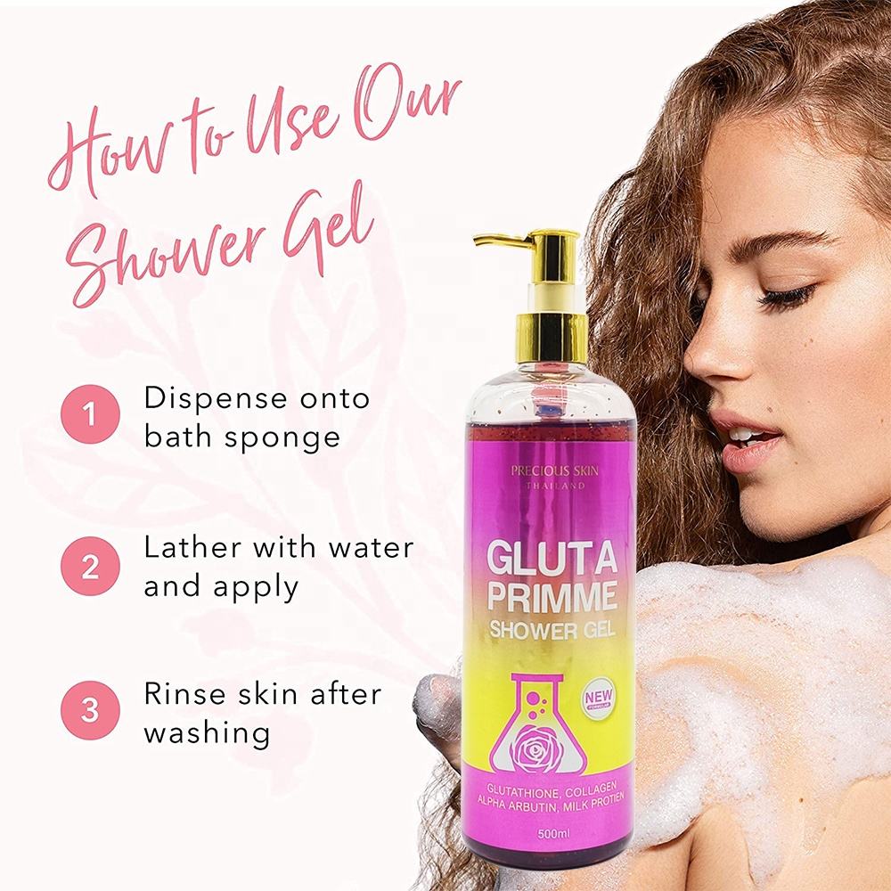 Gluta Primme Shower Gel Brightening Moisturizing Body Wash 5 - Premium Beauty Product