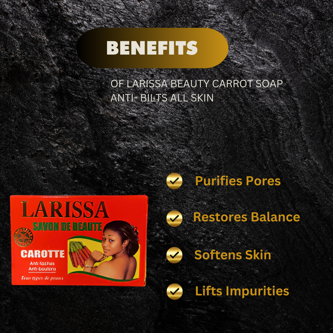 Larissa Beauty Carrot Soap Anti Bilts All Skin 225G - Premium Beauty Product