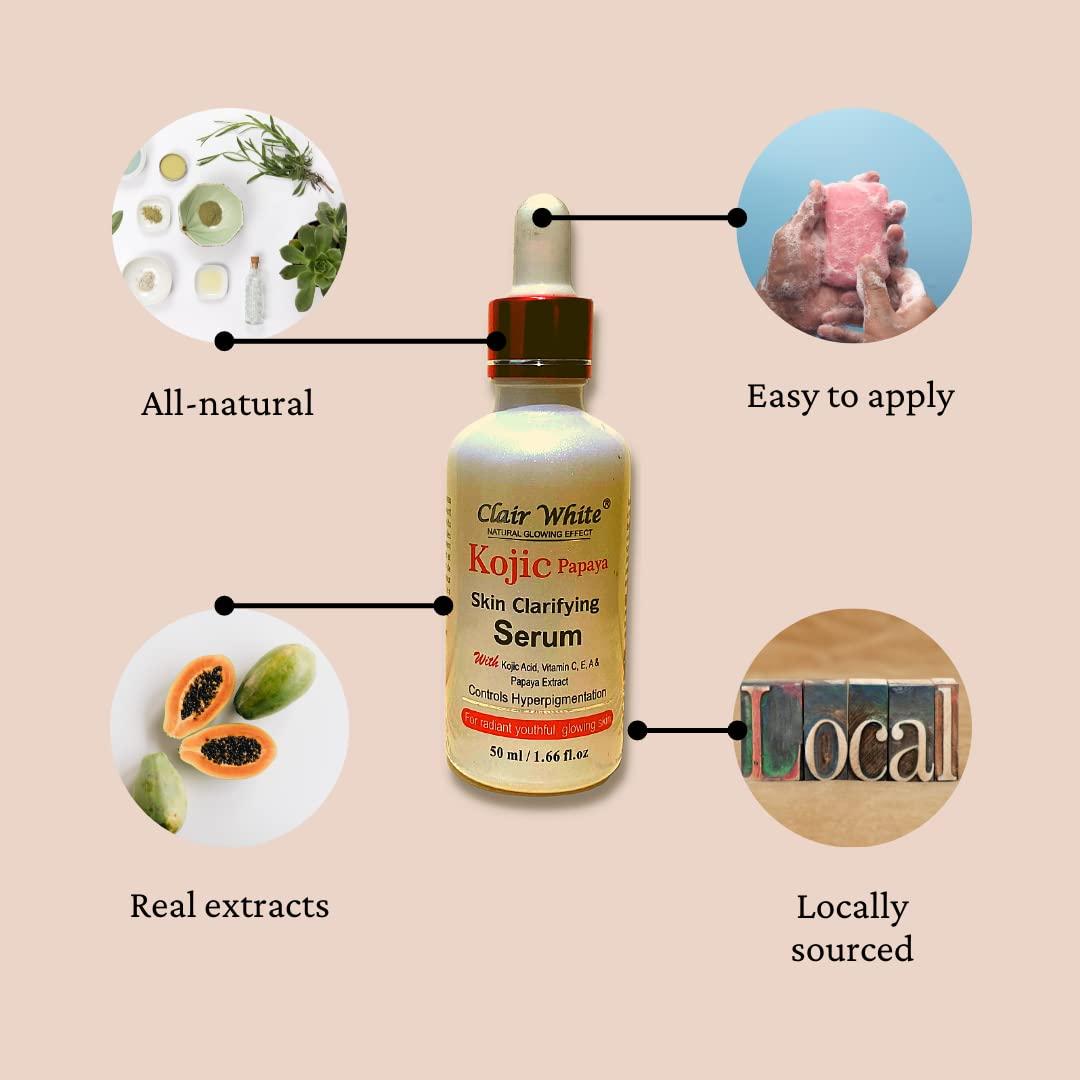 Clair White Kojic Acid With Papaya Extracts Skin Clarifying  - Premium Beauty Product