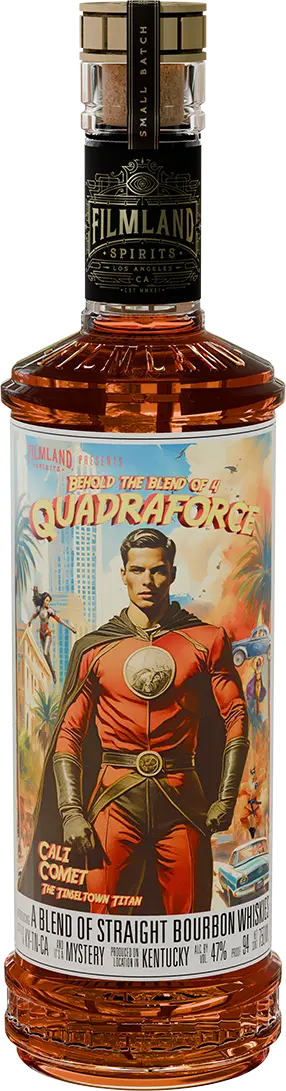 Filmland Spirits Quadraforce 'Cali Comet' Blended Straight Bourbon Whiskey, Kentucky, USA (750ml)