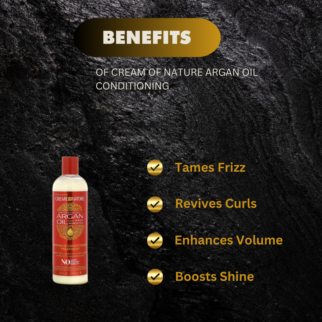 Cream Of Nature Argan Oil Intensive Conditioning 12 Oz - Premium Beauty Product