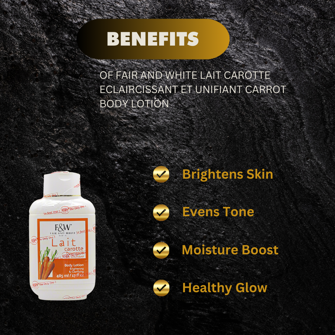 Fair And White Lait Carotte Eclaircissant Et Unifiant Carrot - Premium Beauty Product