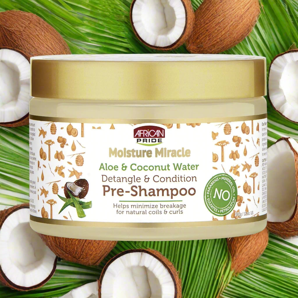 African Pride Moisture Miracle Aloe & Coco Pre-Shampoo 12 oz - Premium Beauty Product