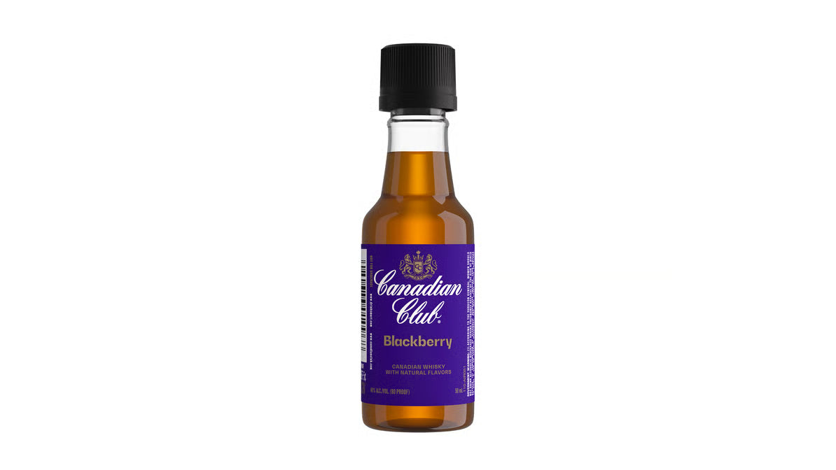 Canadian Club Blackberry Flavored Whisky, Ontario, Canada (50ml MINI BOTTLE)