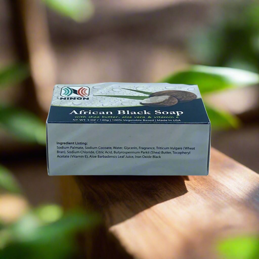 African Black Soap With Shea Butter 5Oz 140G - Premium Beauty Product