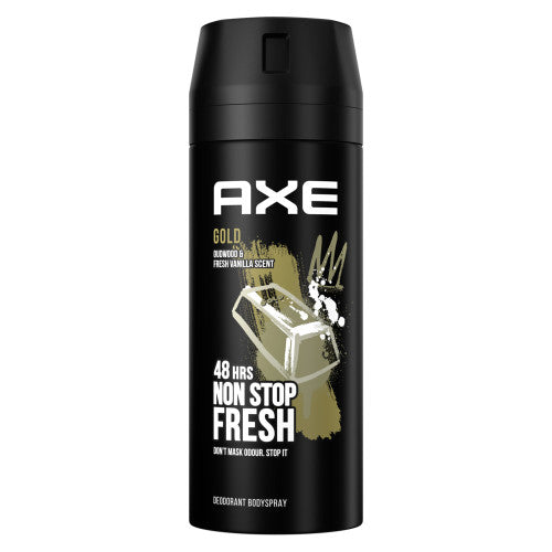 AXE Gold Deodorant Body Spray 48 Hours Non Stop Fresh 150ml  - Premium Beauty Product