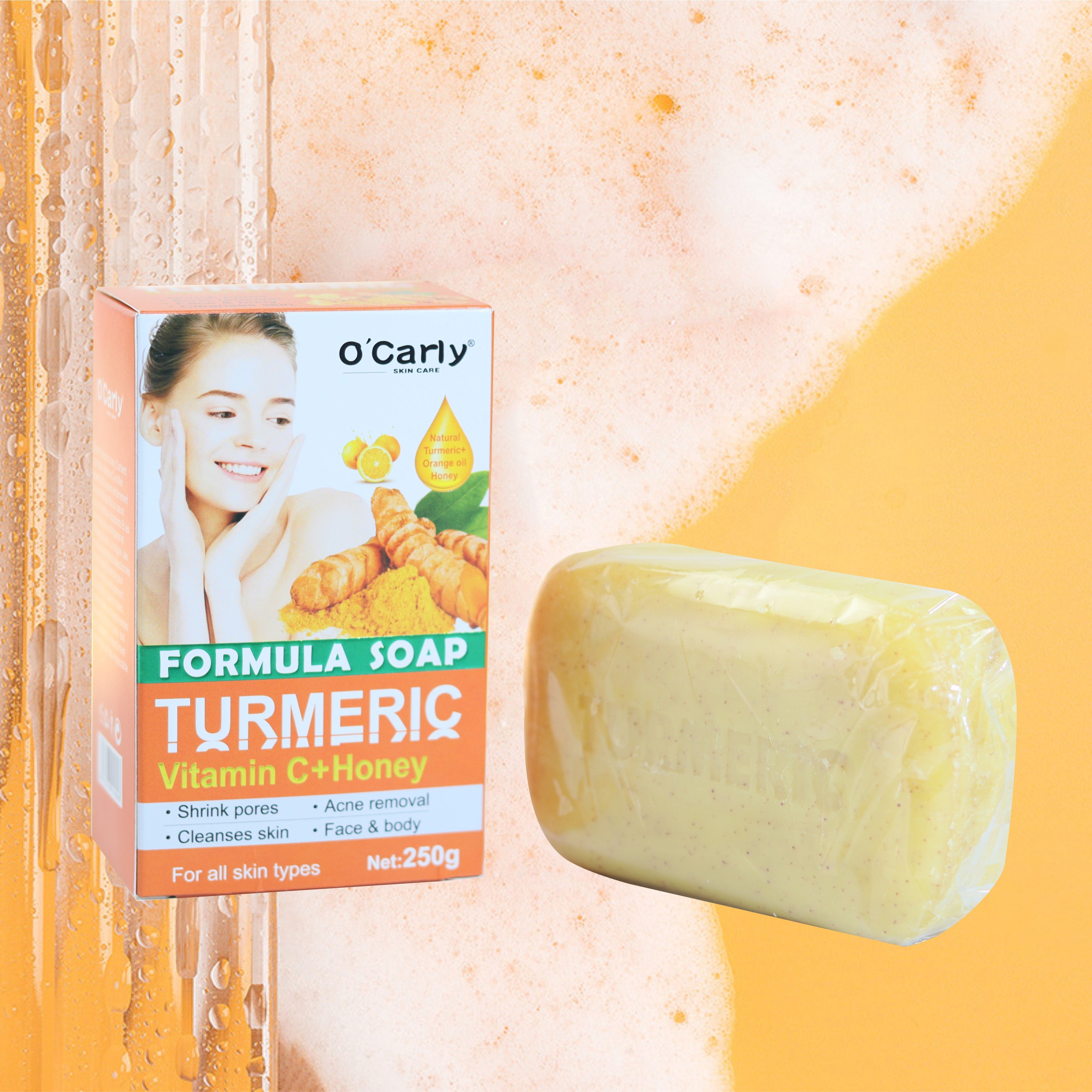 O Carly Turmeric Vitamin C Soap Brightening Clarifying Bar 2 - Premium Beauty Product