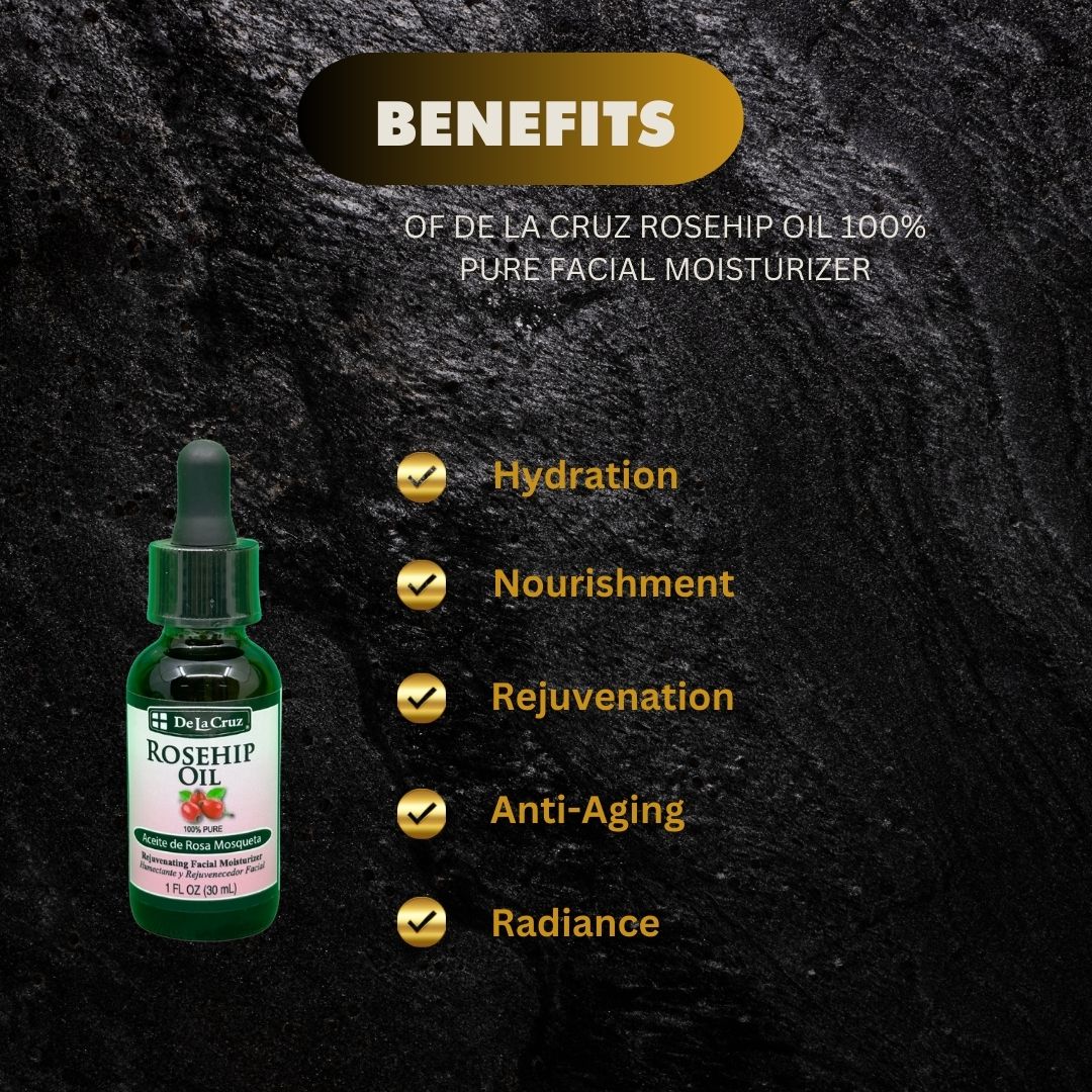 De La Cruz Rosehip Oil 100 Pure Facial Moisturizer 30Ml 1 Fl - Premium Beauty Product
