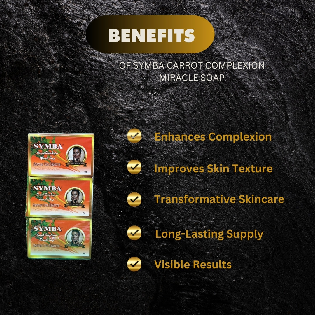 Symba Carrot Complexion Miracle Soap 80G Pack Of 6 - Premium Beauty Product