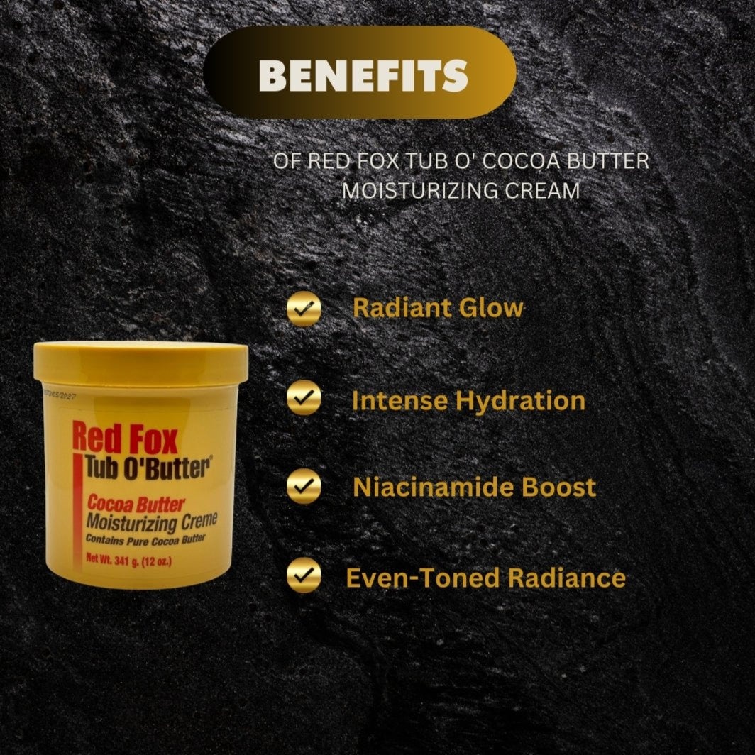 Red Fox Tub O Cocoa Butter Moisturizing Cream 341G - Premium Beauty Product
