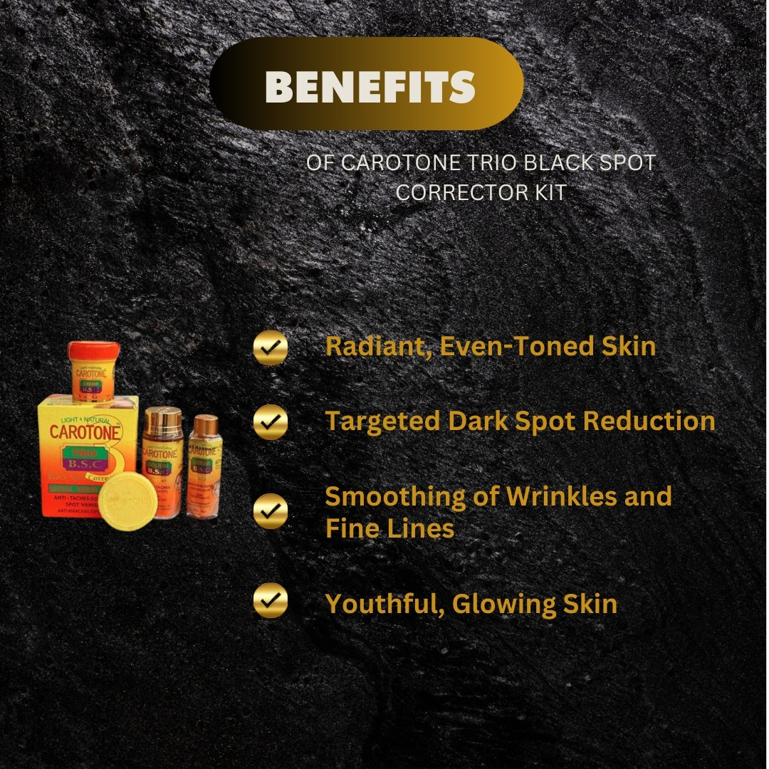 Carotone Trio Black Spot Corrector Kit 4 4 Oz - Premium Beauty Product