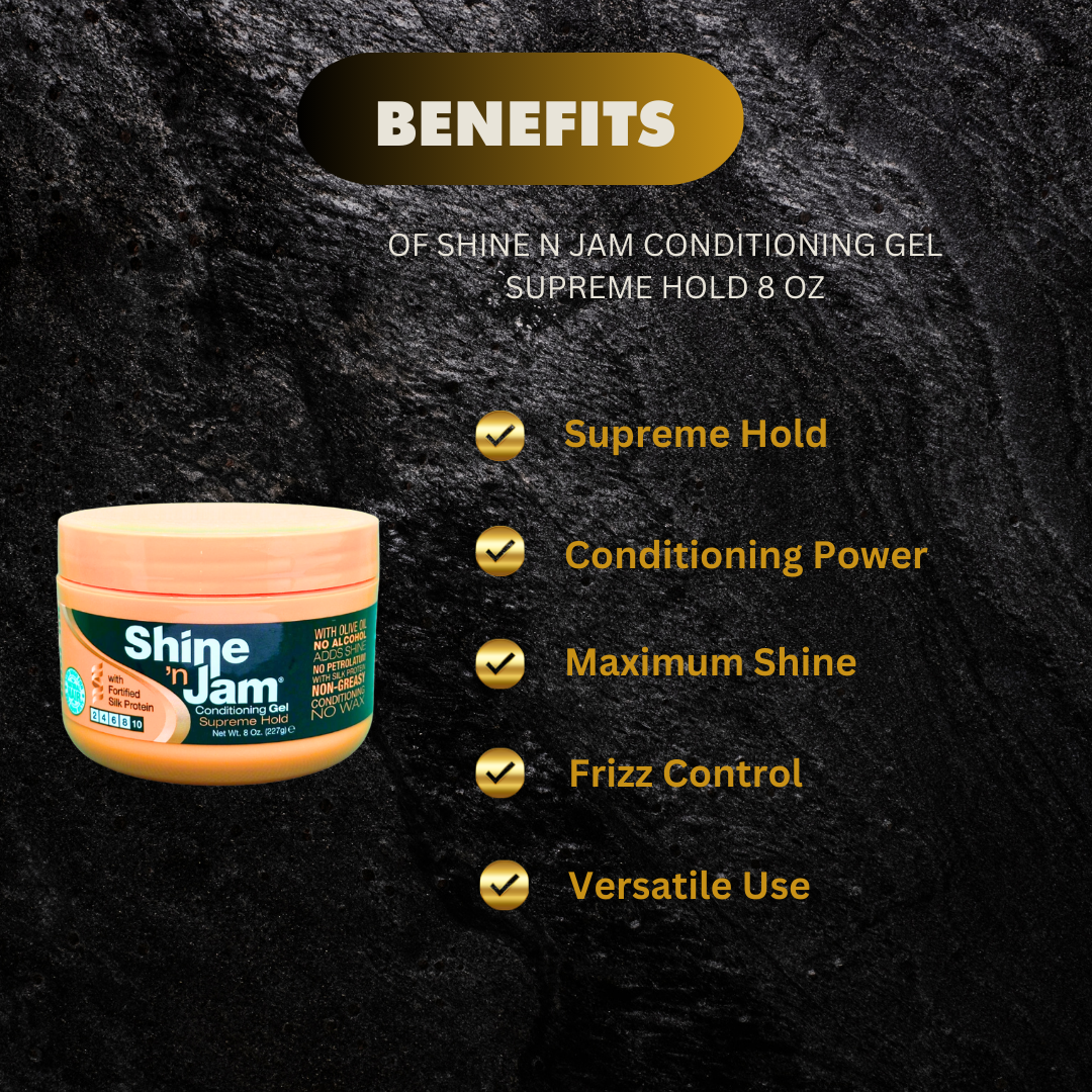 Shine N Jam Conditioning Gel Supreme Hold 8 Oz - Premium Beauty Product