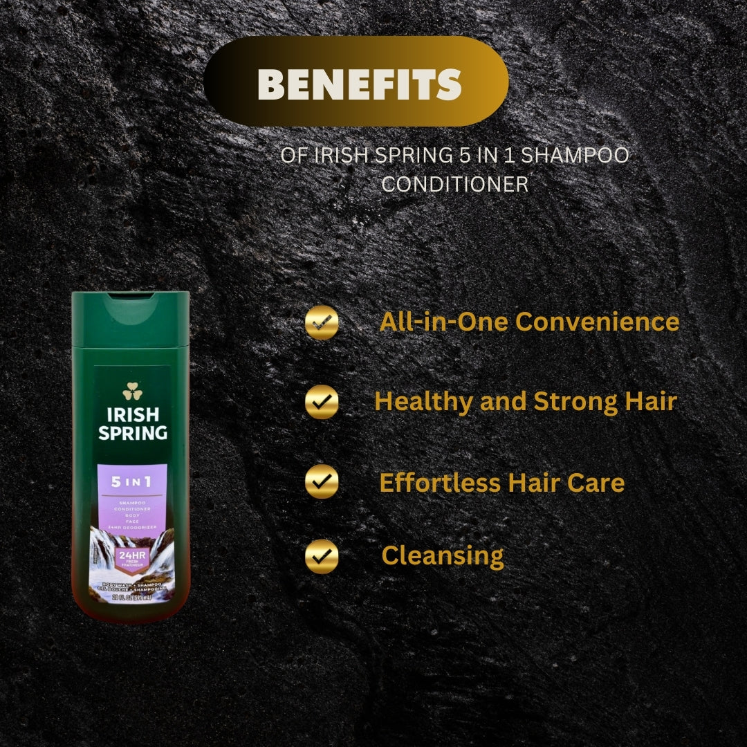 Irish Spring 5 In 1 Shampoo Conditioner 591Ml - Premium Beauty Product