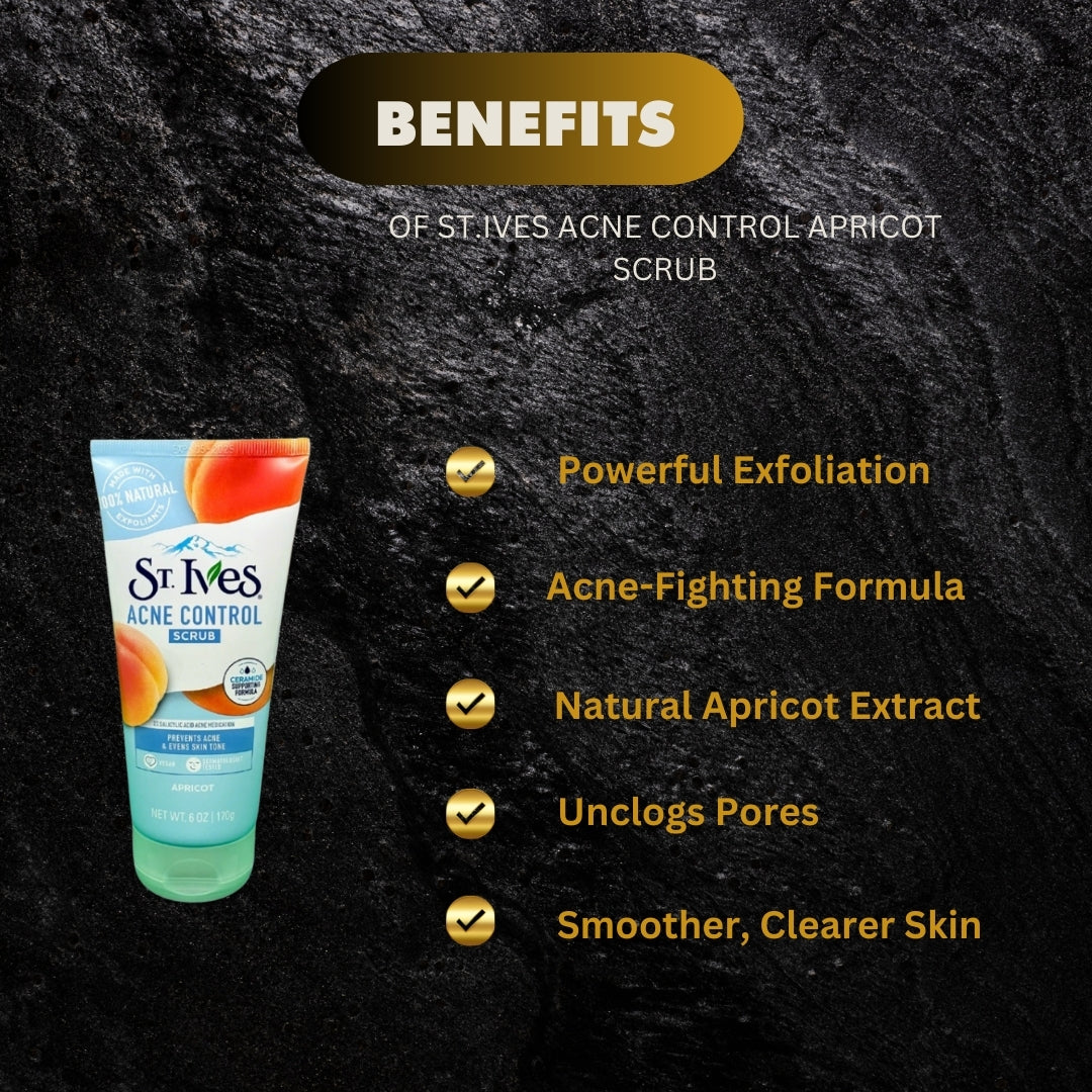 St Ives Acne Control Apricot Scrub 170G - Premium Beauty Product