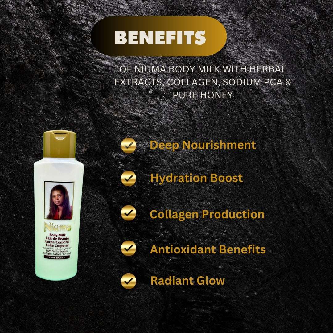 Niuma Body Milk With Herbal Extracts Collagen Sodium Pca Pur - Premium Beauty Product