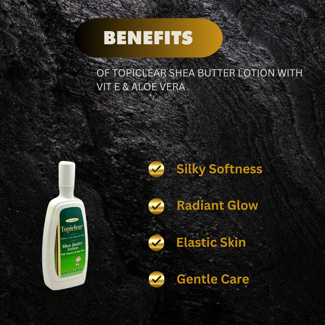 Topiclear Shea Butter Lotion W Vit E Aloe Vera 14 Oz - Premium Beauty Product