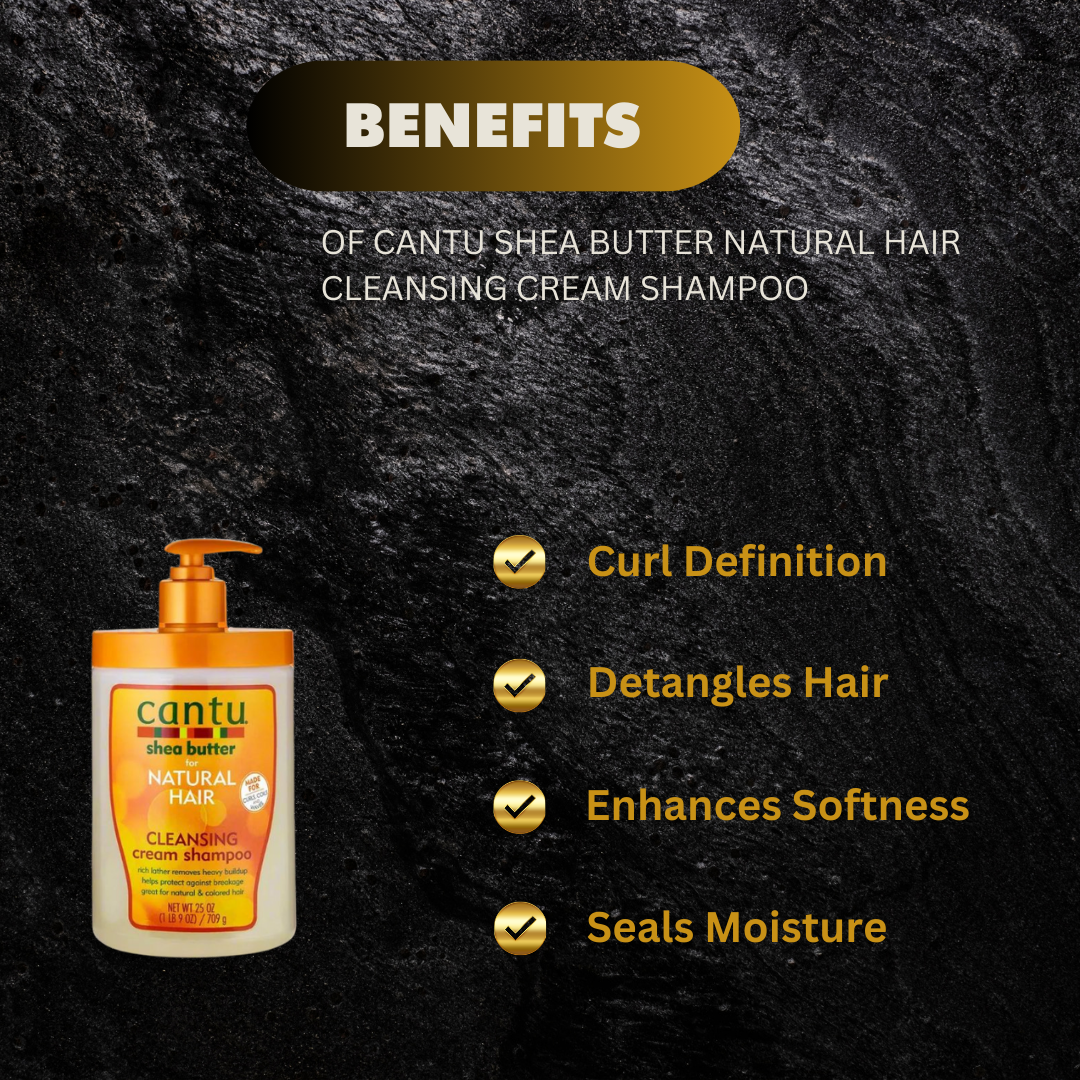 Cantu Shea Butter Natural Hair Cleansing Cream Shampoo 25Oz - Premium Beauty Product