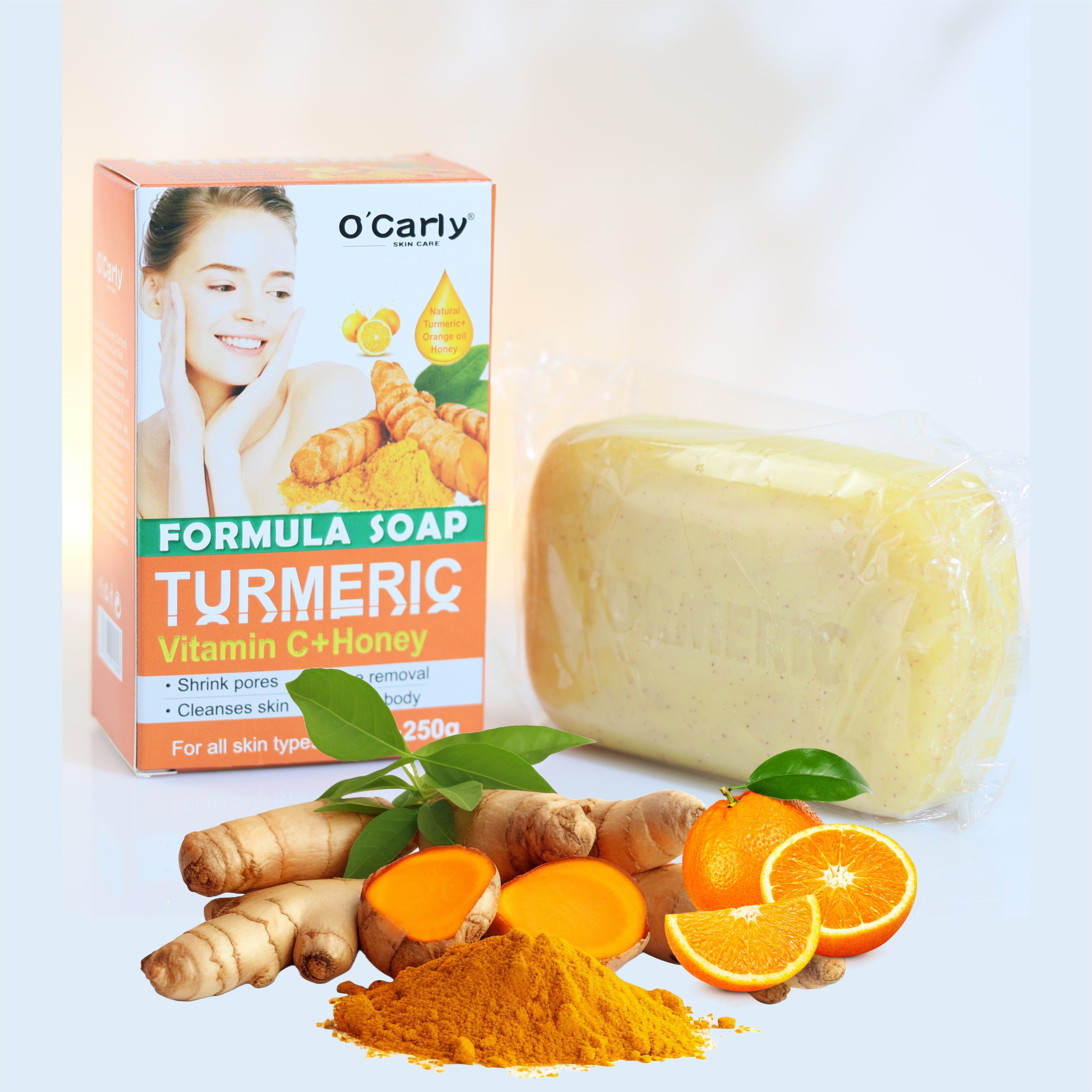 O Carly Turmeric Vitamin C Soap Brightening Clarifying Bar 2 - Premium Beauty Product