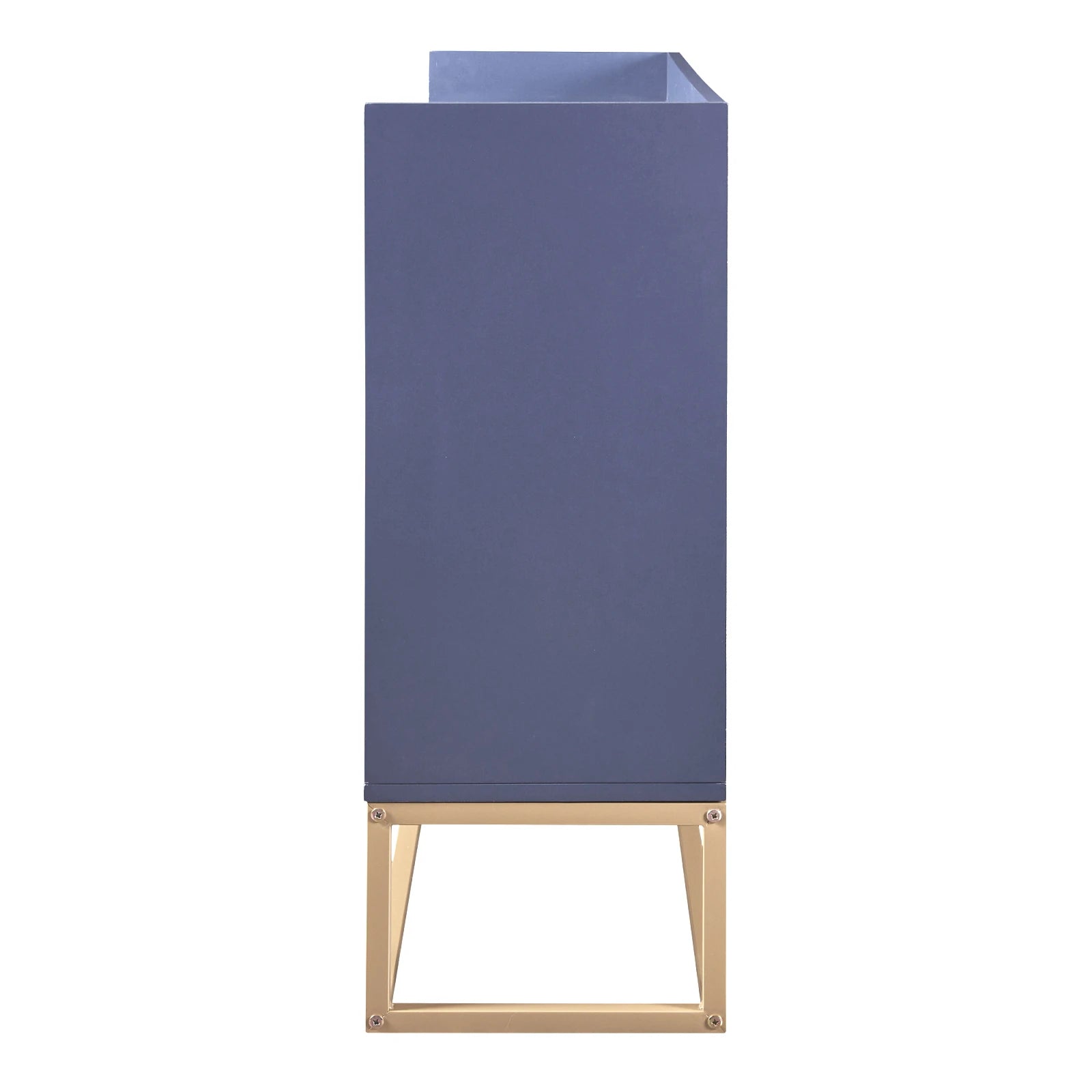 Comanlai 120x30x80cm Minimalist Sideboard, Chest of Drawers, Modern Buffet Cabinet, with 4 Doors, Metal Legs, Adjustable Shelf