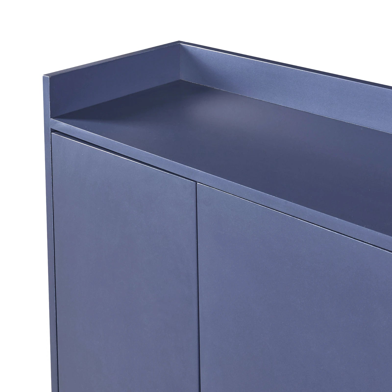 Comanlai 120x30x80cm Minimalist Sideboard, Chest of Drawers, Modern Buffet Cabinet, with 4 Doors, Metal Legs, Adjustable Shelf