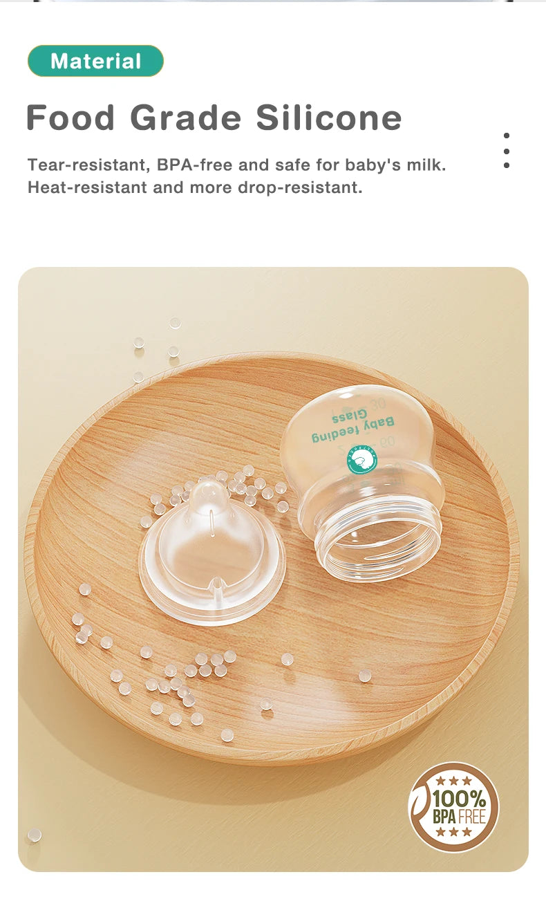 MAMIJOY Anti-Choke Baby Bottle Newborn Glass Bottles 90/160ML Anti-flatulence Milk Feeding Bottles Infant BPA Free 0-3 Month