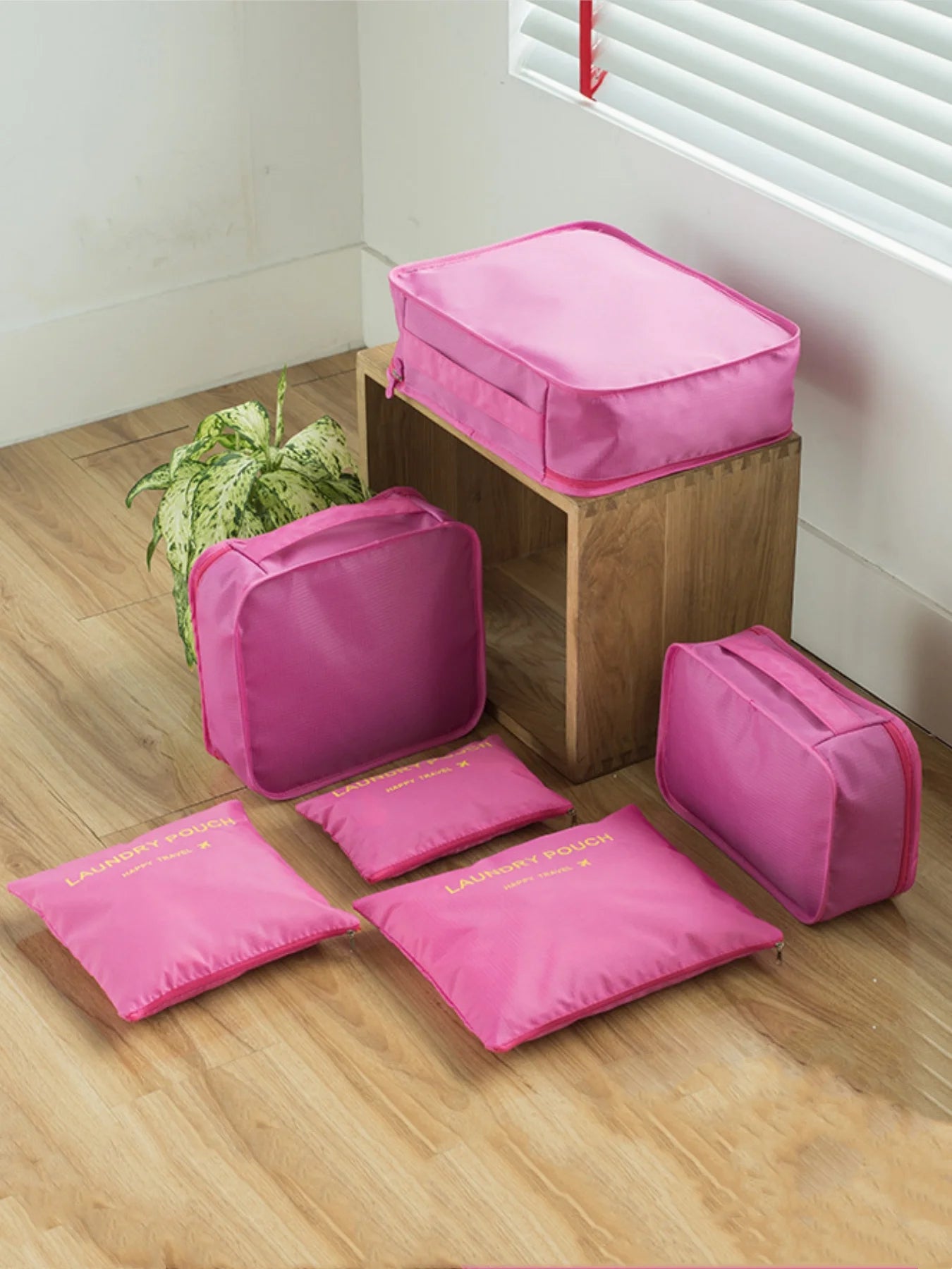 6 Pieces Set Travel Organizer Storage Bags Suitcase Portable Luggage Organizer Clothes Shoe Tidy Pouch Packing Storage Cases