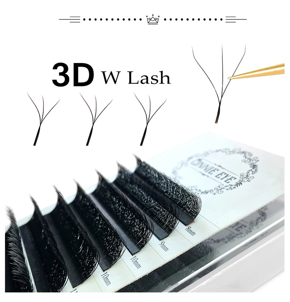 Cilios 3D W Lash Extension Supplies 4D W Y Shape Lash Clusters Premade Volume Fans Natural Mink Individual Bundles Curl C/D