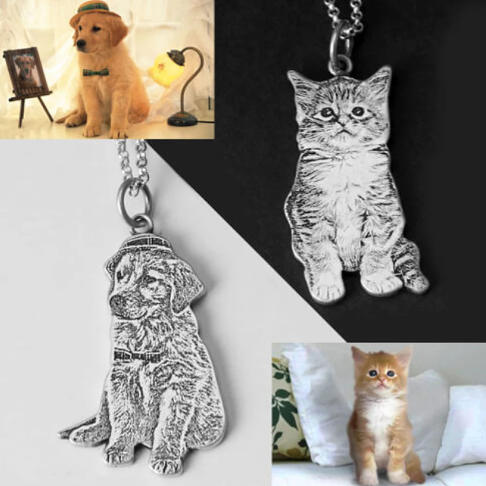Custom Photo Engraved Necklace Personalized Mother's Day Gift Custom Portrait Pendant Memorial Family Jewelry Gifts for Woman