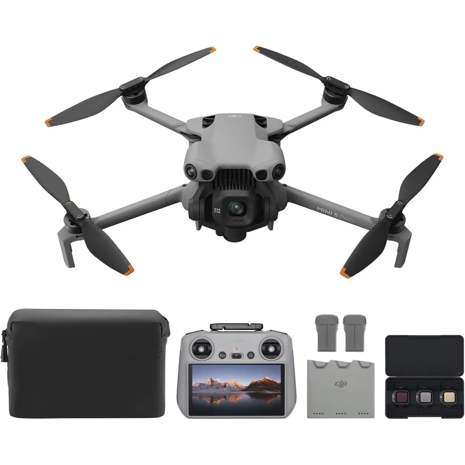 DJI Mini 5 Pro Fly More Combo with DJI RC 2 – 4K Drone, 1-Inch CMOS, 3 Batteries, Omnidirectional Obstacle Sensing